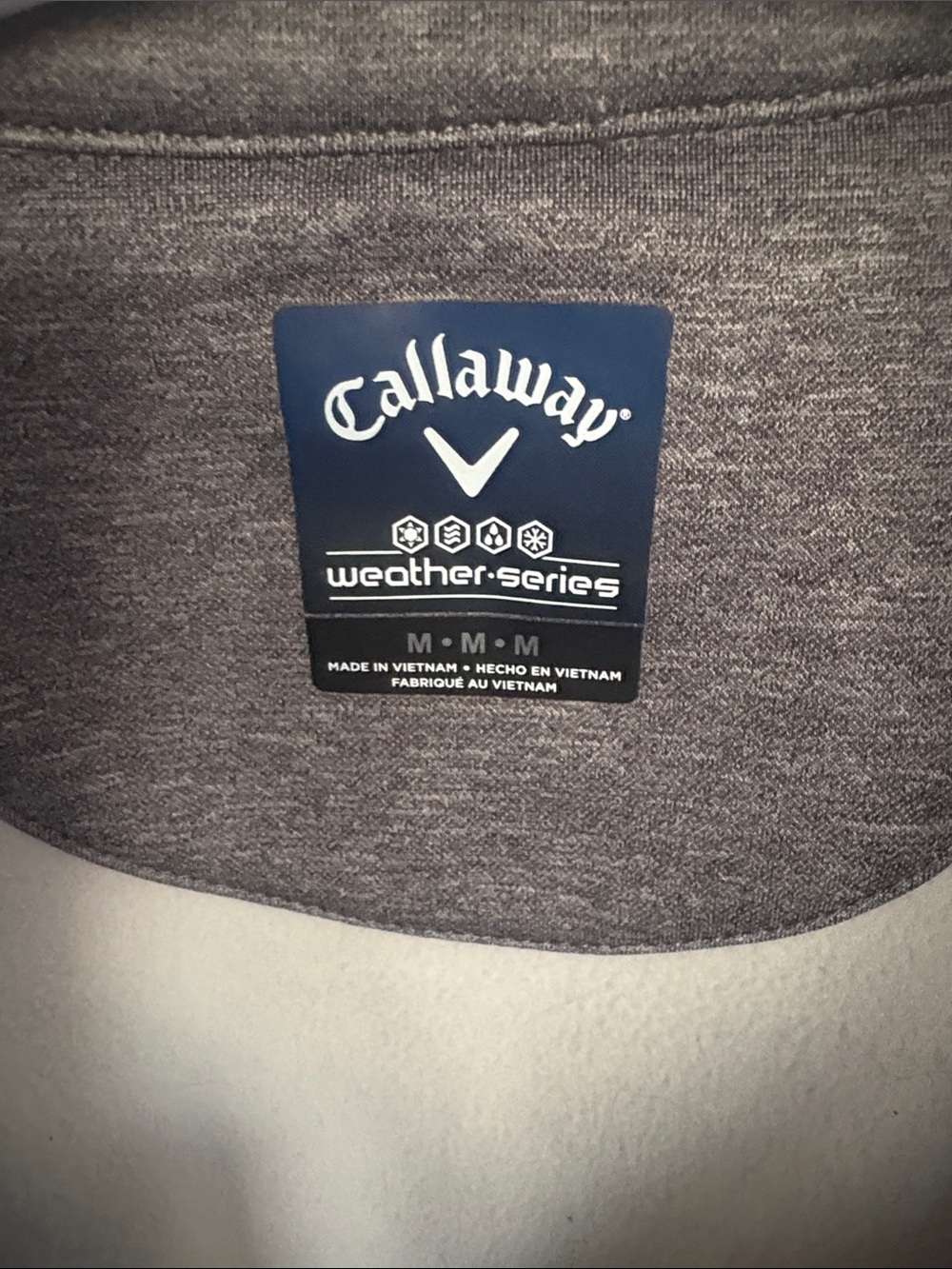 Callaway Quilted Front Jacket with Gray Knit Sleeves - Picture 4 of 4